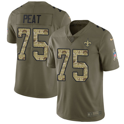 Nike Saints #75 Andrus Peat Olive Camo Youth Stitched NFL Limited 2017 Salute to Service Jersey Nike Saints #75 Andrus Peat Olive Camo Youth Stitched NFL Limited 2017 Salute to Service Jersey