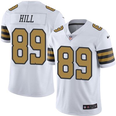 Nike Saints #89 Josh Hill White Youth Stitched NFL Limited Rush Jersey
