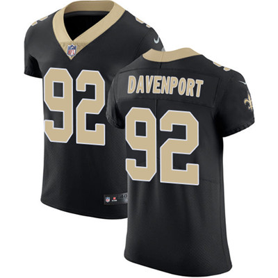Nike Saints #92 Marcus Davenport Black Team Color Men's Stitched NFL Vapor Untouchable Elite Jersey Nike Saints #92 Marcus Davenport Black Team Color Men's Stitched NFL Vapor Untouchable Elite Jersey