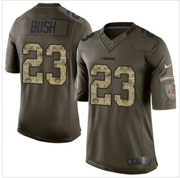 Nike San Francisco 49ers #23 Reggie Bush Green Men's Stitched NFL Limited Salute to Service Jersey Nike San Francisco 49ers #23 Reggie Bush Green Men's Stitched NFL Limited Salute to Service Jersey