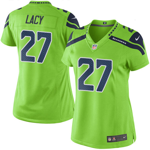 Nike Seahawks #27 Eddie Lacy Green Women's Stitched NFL Limited Rush Jersey