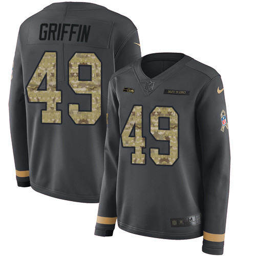 Nike Seahawks #49 Shaquem Griffin Anthracite Salute to Service Nike Seahawks #49 Shaquem Griffin Anthracite Salute to Service