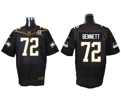 Nike Seahawks #72 Michael Bennett Black 2016 Pro Bowl Men's Stitched NFL Elite Jersey Nike Seahawks #72 Michael Bennett Black 2016 Pro Bowl Men's Stitched NFL Elite Jersey