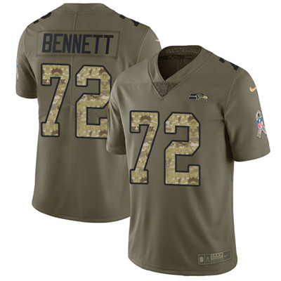 Nike Seahawks #72 Michael Bennett Olive Camo Youth Stitched NFL Limited 2017 Salute to Service Jersey Nike Seahawks #72 Michael Bennett Olive Camo Youth Stitched NFL Limited 2017 Salute to Service Jersey