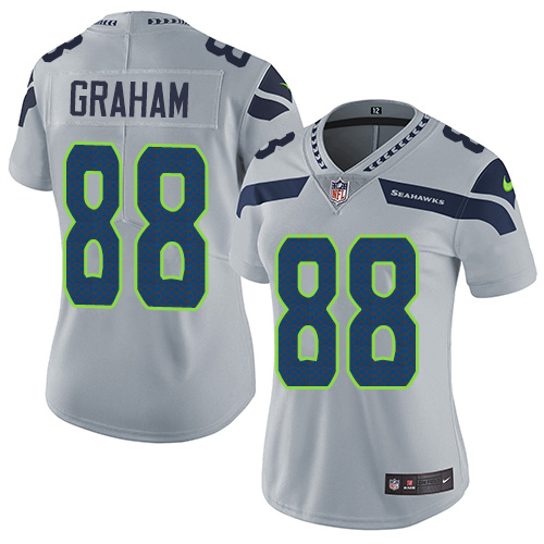 Nike Seahawks #88 Jimmy Graham Grey Alternate Women's Stitched NFL Vapor Untouchable Limited Jersey Nike Seahawks #88 Jimmy Graham Grey Alternate Women's Stitched NFL Vapor Untouchable Limited Jersey