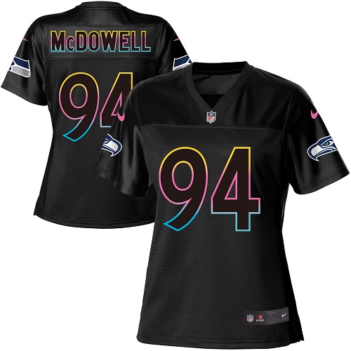 Nike Seahawks #94 Malik McDowell Black Women's NFL Fashion Game Jersey Nike Seahawks #94 Malik McDowell Black Women's NFL Fashion Game Jersey