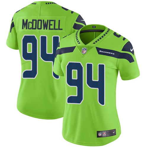 Nike Seahawks #94 Malik McDowell Green Women's Stitched NFL Limited Rush Jersey Nike Seahawks #94 Malik McDowell Green Women's Stitched NFL Limited Rush Jersey
