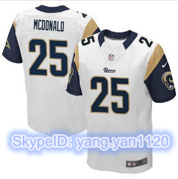 Nike Los Angeles Rams #25 T.J. McDonald White Men's Stitched NFL Elite Jersey Nike Los Angeles Rams #25 T.J. McDonald White Men's Stitched NFL Elite Jersey