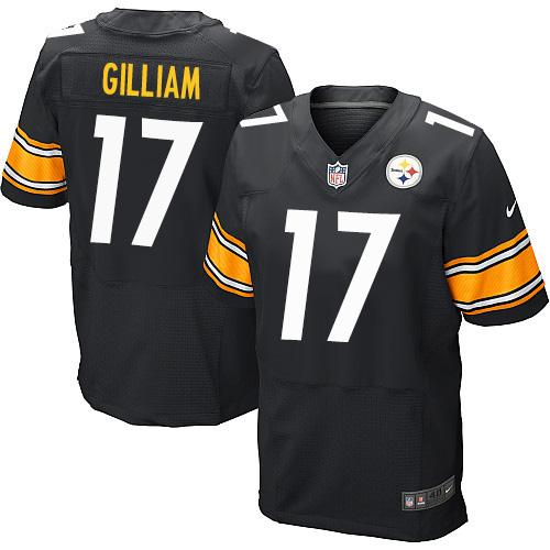 Nike Steelers #17 Joe Gilliam Black Team Color Men's Stitched NFL Elite Jersey Nike Steelers #17 Joe Gilliam Black Team Color Men's Stitched NFL Elite Jersey