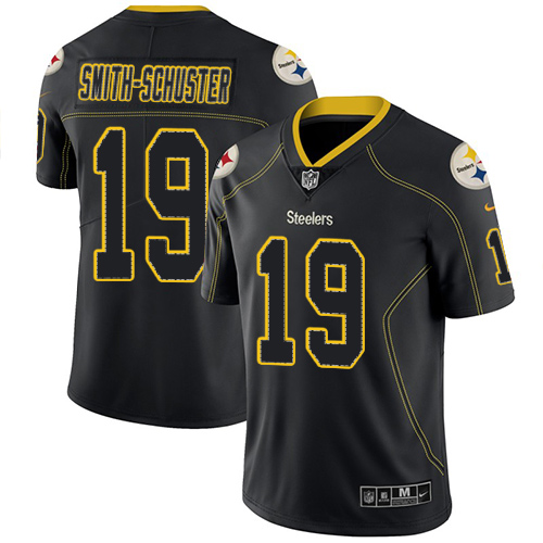 Nike Steelers #19 JuJu Smith-Schuster Lights Out Black Men's Stitched NFL Limited Rush Jersey Nike Steelers #19 JuJu Smith-Schuster Lights Out Black Men's Stitched NFL Limited Rush Jersey