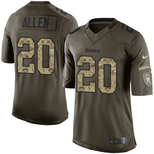 Nike Steelers #20 Will Allen Green Men's Stitched NFL Limited Salute to Service Jersey