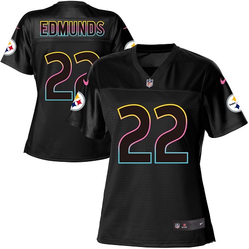 Nike Steelers #22 Terrell Edmunds Black Women's NFL Fashion Game Jersey Nike Steelers #22 Terrell Edmunds Black Women's NFL Fashion Game Jersey