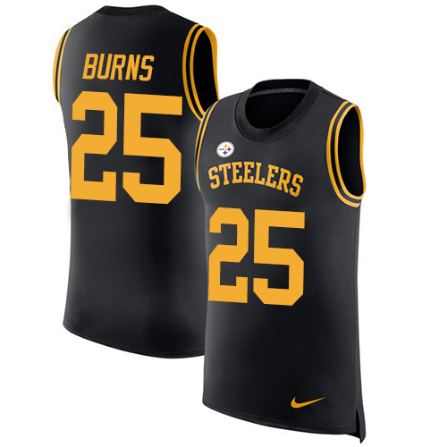 Nike Steelers #25 Artie Burns Black Team Color Men's Stitched NFL Limited Rush Tank Top Jersey Nike Steelers #25 Artie Burns Black Team Color Men's Stitched NFL Limited Rush Tank Top Jersey