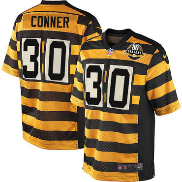 Nike Steelers #30 James Conner Black Yellow Alternate Youth Stitched NFL Elite Jersey Nike Steelers #30 James Conner Black Yellow Alternate Youth Stitched NFL Elite Jersey