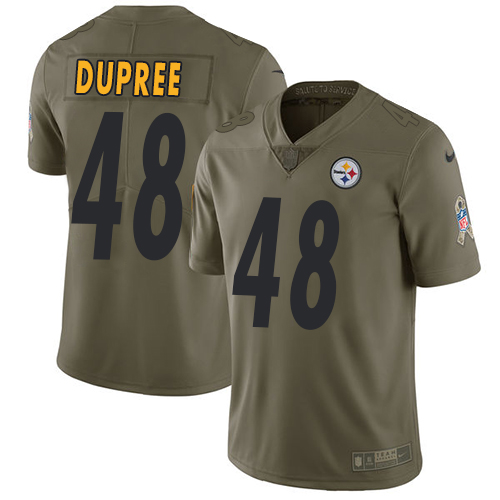 Nike Steelers #48 Bud Dupree Olive Men's Stitched NFL Limited 2017 Salute to Service Jersey Nike Steelers #48 Bud Dupree Olive Men's Stitched NFL Limited 2017 Salute to Service Jersey