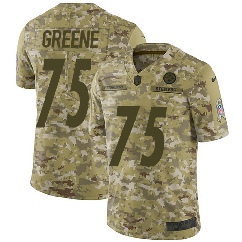 Nike Steelers #75 Joe Greene Camo Men's Stitched NFL Limited 2018 Salute To Service Jersey Nike Steelers #75 Joe Greene Camo Men's Stitched NFL Limited 2018 Salute To Service Jersey