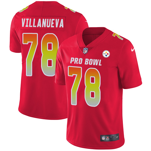 Nike Steelers #78 Alejandro Villanueva Red Women's Stitched NFL Limited AFC 2018 Pro Bowl Jersey Nike Steelers #78 Alejandro Villanueva Red Women's Stitched NFL Limited AFC 2018 Pro Bowl Jersey