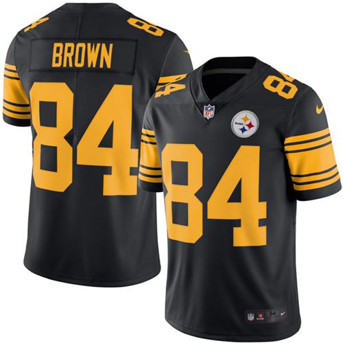 Nike Steelers #84 Antonio Brown Black Men's Stitched NFL Limited Rush Jersey Nike Steelers #84 Antonio Brown Black Men's Stitched NFL Limited Rush Jersey