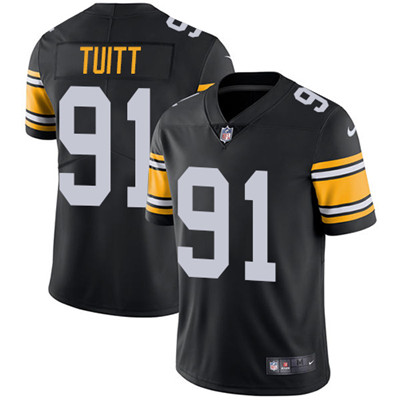 Nike Steelers #91 Stephon Tuitt Black Alternate Men's Stitched NFL Vapor Untouchable Limited Jersey Nike Steelers #91 Stephon Tuitt Black Alternate Men's Stitched NFL Vapor Untouchable Limited Jersey