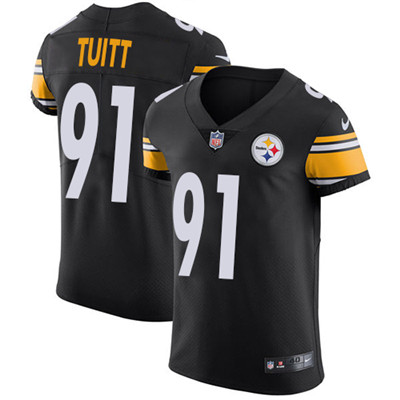 Nike Steelers #91 Stephon Tuitt Black Team Color Men's Stitched NFL Vapor Untouchable Elite Jersey Nike Steelers #91 Stephon Tuitt Black Team Color Men's Stitched NFL Vapor Untouchable Elite Jersey