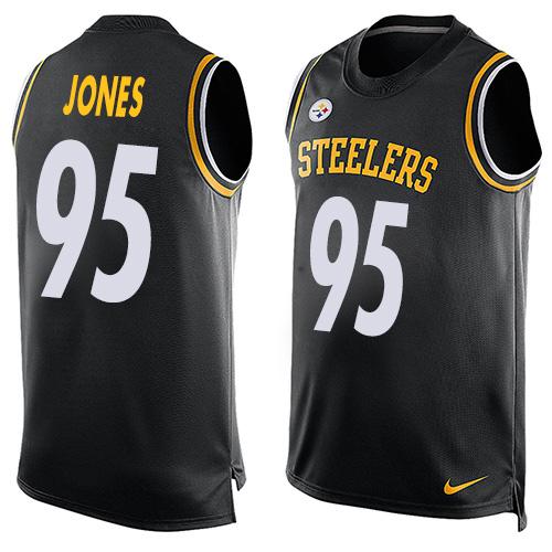 Nike Steelers #95 Jarvis Jones Black Team Color Men's Stitched NFL Limited Tank Top Jersey Nike Steelers #95 Jarvis Jones Black Team Color Men's Stitched NFL Limited Tank Top Jersey