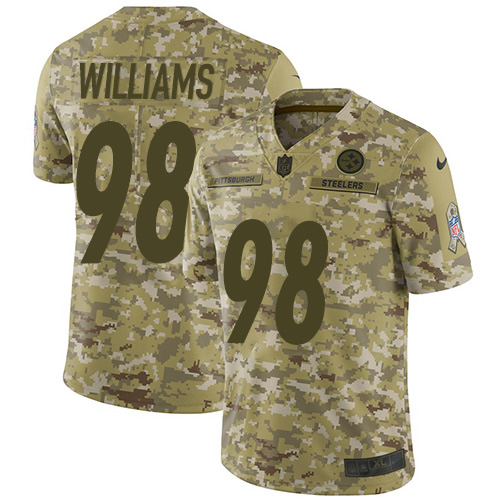 Nike Steelers #98 Vince Williams Camo Men's Stitched NFL Limited 2018 Salute To Service Jersey Nike Steelers #98 Vince Williams Camo Men's Stitched NFL Limited 2018 Salute To Service Jersey