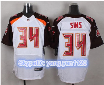 Nike Tampa Bay Buccaneers #34 Charles Sims White Men's Stitched NFL New Elite Jersey Nike Tampa Bay Buccaneers #34 Charles Sims White Men's Stitched NFL New Elite Jersey