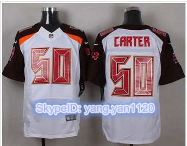Nike Tampa Bay Buccaneers #50 Bruce Carter White Men's Stitched NFL New Elite Jersey Nike Tampa Bay Buccaneers #50 Bruce Carter White Men's Stitched NFL New Elite Jersey