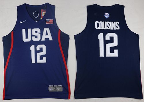 Nike Team USA #12 DeMarcus Cousins Navy Blue 2016 Dream Team Stitched NBA Jersey Nike Team USA #12 DeMarcus Cousins Navy Blue 2016 Dream Team Stitched NBA Jersey