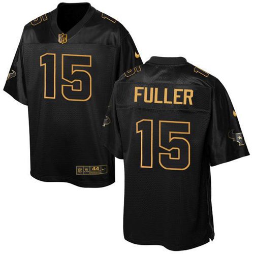 Nike Texans #15 Will Fuller Black Men's Stitched NFL Elite Pro Line Gold Collection Jersey Nike Texans #15 Will Fuller Black Men's Stitched NFL Elite Pro Line Gold Collection Jersey
