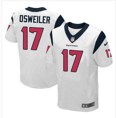 Nike Texans #17 Brock Osweiler White Men's Stitched NFL Elite Jersey Nike Texans #17 Brock Osweiler White Men's Stitched NFL Elite Jersey