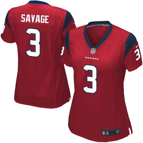 Nike Texans #3 Tom Savage Red Alternate Women's Stitched NFL Elite Jersey Nike Texans #3 Tom Savage Red Alternate Women's Stitched NFL Elite Jersey