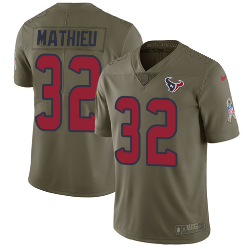 Nike Texans #32 Tyrann Mathieu Olive Youth Stitched NFL Limited 2017 Salute to Service Jersey Nike Texans #32 Tyrann Mathieu Olive Youth Stitched NFL Limited 2017 Salute to Service Jersey