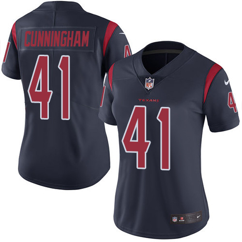 Nike Texans #41 Zach Cunningham Navy Blue Women's Stitched NFL Limited Rush Jersey Nike Texans #41 Zach Cunningham Navy Blue Women's Stitched NFL Limited Rush Jersey