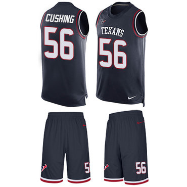 Nike Texans #56 Brian Cushing Navy Blue Team Color Men's Stitched NFL Limited Tank Top Suit Jersey Nike Texans #56 Brian Cushing Navy Blue Team Color Men's Stitched NFL Limited Tank Top Suit Jersey