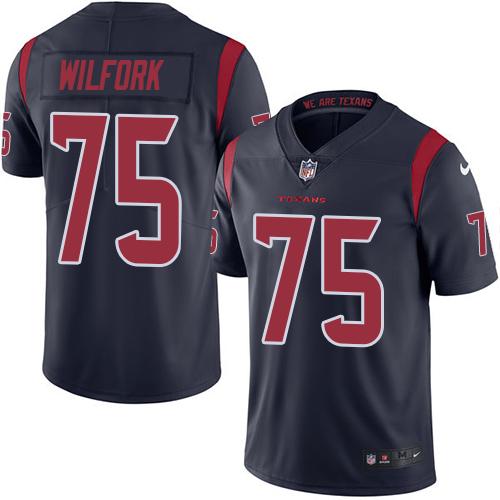 Nike Texans #75 Vince Wilfork Navy Blue Men's Stitched NFL Limited Rush Jersey Nike Texans #75 Vince Wilfork Navy Blue Men's Stitched NFL Limited Rush Jersey