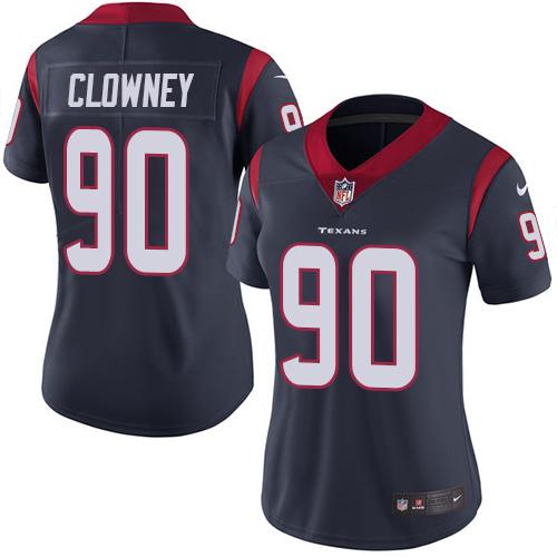 Nike Texans #90 Jadeveon Clowney Navy Blue Team Color Women's Stitched NFL Vapor Untouchable Limited Jersey Nike Texans #90 Jadeveon Clowney Navy Blue Team Color Women's Stitched NFL Vapor Untouchable Limited Jersey