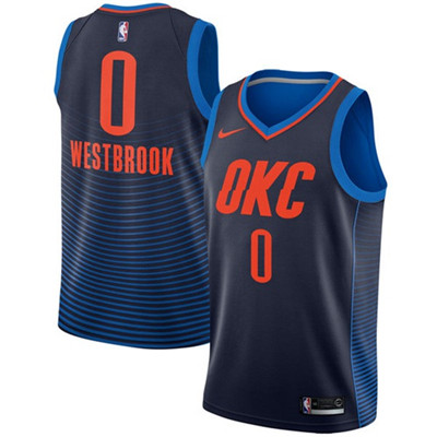 Nike Thunder #0 Russell Westbrook Navy Blue Youth NBA Swingman Statement Edition Jersey Nike Thunder #0 Russell Westbrook Navy Blue Youth NBA Swingman Statement Edition Jersey