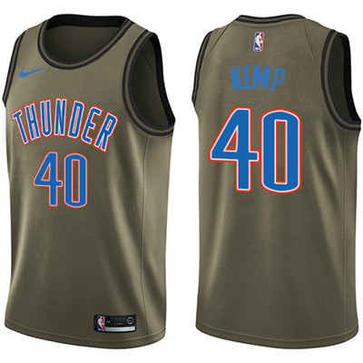 Nike Thunder #40 Shawn Kemp Green Salute to Service Youth NBA Swingman Jersey Nike Thunder #40 Shawn Kemp Green Salute to Service Youth NBA Swingman Jersey
