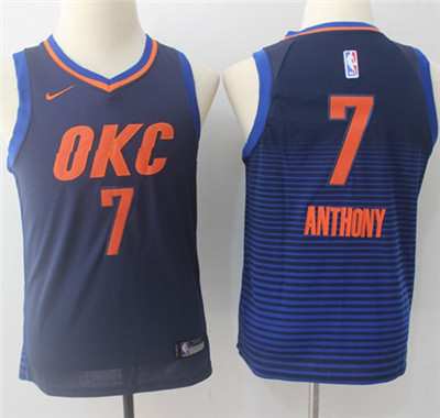 Nike Thunder #7 Carmelo Anthony Navy Blue Youth NBA Swingman Statement Edition Jersey Nike Thunder #7 Carmelo Anthony Navy Blue Youth NBA Swingman Statement Edition Jersey