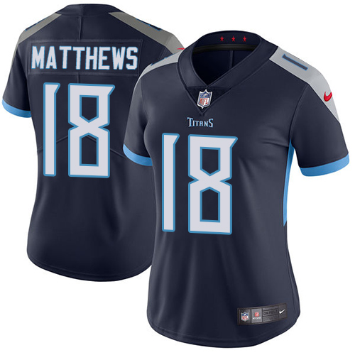 Nike Titans #18 Rishard Matthews Navy Blue Alternate Women's Stitched NFL Vapor Untouchable Limited Jersey Nike Titans #18 Rishard Matthews Navy Blue Alternate Women's Stitched NFL Vapor Untouchable Limited Jersey