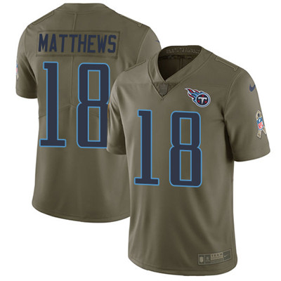 Nike Titans #18 Rishard Matthews Olive Youth Stitched NFL Limited 2017 Salute to Service Jersey Nike Titans #18 Rishard Matthews Olive Youth Stitched NFL Limited 2017 Salute to Service Jersey