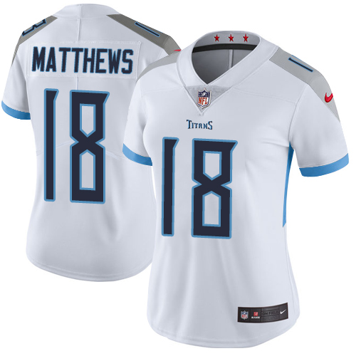 Nike Titans #18 Rishard Matthews White Women's Stitched NFL Vapor Untouchable Limited Jersey Nike Titans #18 Rishard Matthews White Women's Stitched NFL Vapor Untouchable Limited Jersey