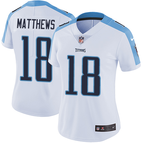 Nike Titans #18 Rishard Matthews White Women's Stitched NFL Vapor Untouchable Limited Jersey Nike Titans #18 Rishard Matthews White Women's Stitched NFL Vapor Untouchable Limited Jersey