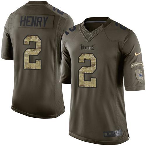 Nike Titans #2 Derrick Henry Green Men's Stitched NFL Limited Salute to Service Jersey Nike Titans #2 Derrick Henry Green Men's Stitched NFL Limited Salute to Service Jersey