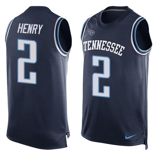 Nike Titans #2 Derrick Henry Navy Blue Alternate Men's Stitched NFL Limited Tank Top Jersey Nike Titans #2 Derrick Henry Navy Blue Alternate Men's Stitched NFL Limited Tank Top Jersey