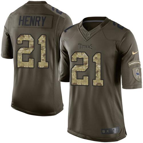 Nike Titans #21 Derrick Henry Green Men's Stitched NFL Limited Salute to Service Jersey Nike Titans #21 Derrick Henry Green Men's Stitched NFL Limited Salute to Service Jersey