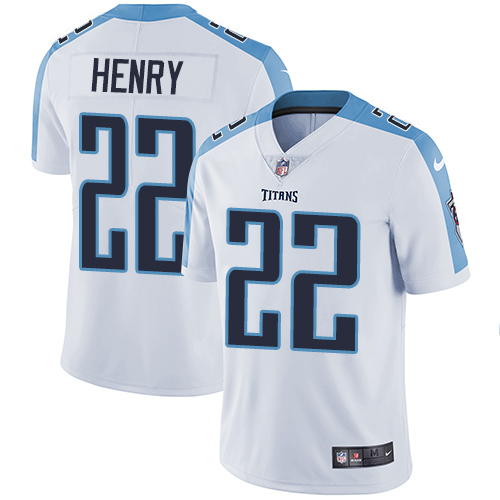 Nike Titans #22 Derrick Henry White Youth Stitched NFL Vapor Untouchable Limited Jersey Nike Titans #22 Derrick Henry White Youth Stitched NFL Vapor Untouchable Limited Jersey