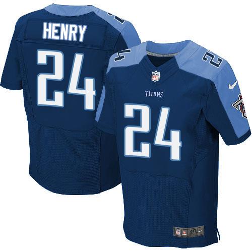 Nike Titans #24 Derrick Henry Navy Blue Alternate Men's Stitched NFL Elite Jersey Nike Titans #24 Derrick Henry Navy Blue Alternate Men's Stitched NFL Elite Jersey