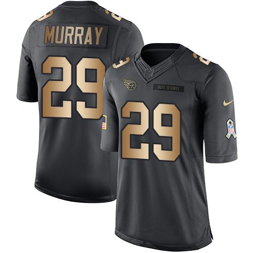 Nike Titans #29 DeMarco Murray Black Youth Stitched NFL Limited Gold Salute to Service Jersey Nike Titans #29 DeMarco Murray Black Youth Stitched NFL Limited Gold Salute to Service Jersey